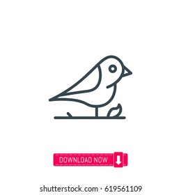 Sparrow icon, vector