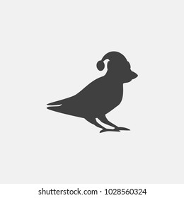 sparrow icon vector illustration. bird icon vector.