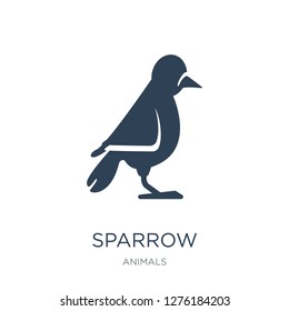 sparrow icon vector on white background, sparrow trendy filled icons from Animals  collection, sparrow vector illustration