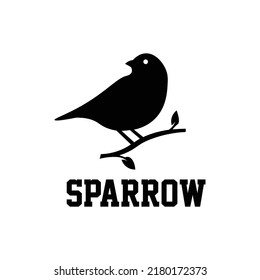 Ilustración de esparrow diseño vectorial con tema de color blanco y negro para logotipo e icono