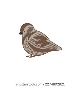 Resplandor aislado. Ilustración del vector de aves pequeñas.