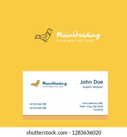 Sparrow logo Design with business card template. Elegant corporate identity. - Vector
