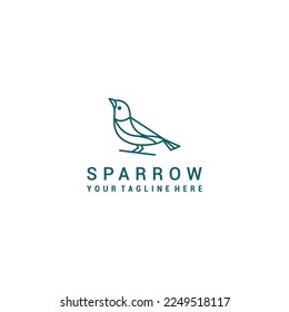 Sparrow logo design icon vector
