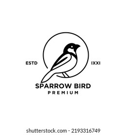 sparrow logo vector illustration design on white background