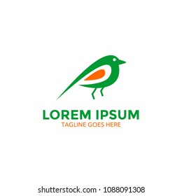 sparrow logo. vector illustration. icon