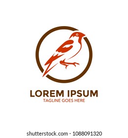 sparrow logo. vector illustration. icon