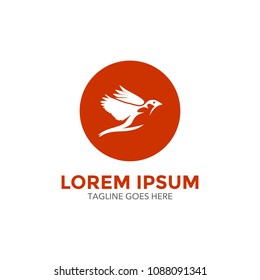 sparrow logo. vector illustration. icon