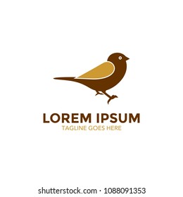 sparrow logo. vector illustration. icon