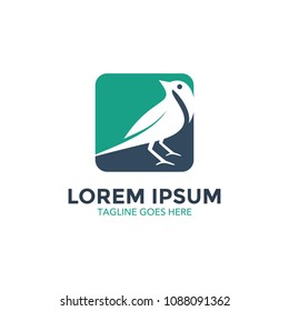 sparrow logo. vector illustration. icon