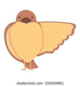 Sparrow male icon cartoon vector. Bird tree. Side passer