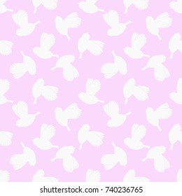 sparrow seamless pattern. flying Bird
