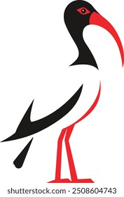 Sparrow Silhouette - stock illustration