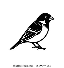 Sparrow Silhouette Vector Design Minimalist Bird Illustration