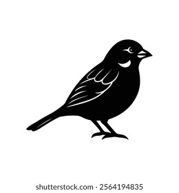 Sparrow Silhouette Vector Design Minimalist Bird Illustration