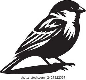 Sparrow silhouette vector illustration.
Sparrow silhouette vector illustration captures the grace of this iconic bird in a striking, minimalist design perfect for graphic projects.