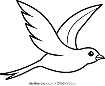 Sparrow silhouette vector illustration. Sparrow silhouette vector illustration captures the grace of this iconic bird in a striking, minimalist design perfect for graphic projects.