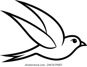 Sparrow silhouette vector illustration. Sparrow silhouette vector illustration captures the grace of this iconic bird in a striking, minimalist design perfect for graphic projects.