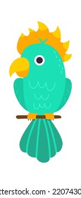 Sparrow sitting on brunch illustration