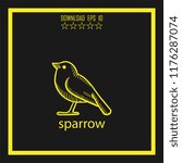 sparrow sketch vector icon