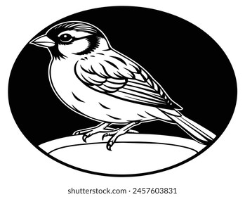 The sparrow, a small passerine bird, is often recognized by its brown or grayish plumage, with streaks or patches of black, white, or other muted colors depending on the species. Sparrows typically ha