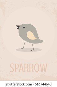 Sparrow vector children card