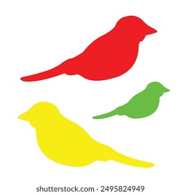 diseño de Vector de gorrión con colores brillantes y fondo blanco