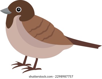 sparrow Vector illustration on a transparent background. Premium quality symbols.  Icons for concept and graphic design.