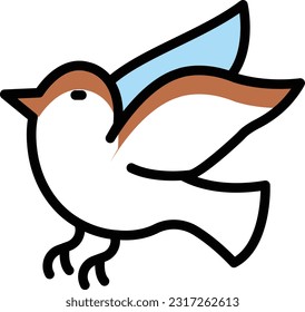 sparrow Vector illustration on a transparent background. Premium quality symmbols. Line Color vector icons for concept and graphic design.