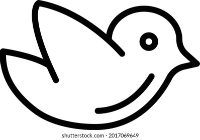 sparrow vector thin line icon