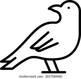 sparrow vector thin line icon