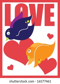 Sparrows in love