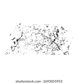 Sparse black grunge texture resembles cracked earth with an overlay effect, creating a distressed surface on a clean white background.