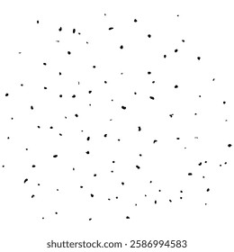 Sparse Black Ink Splatter on White Background, Abstract Grunge Texture