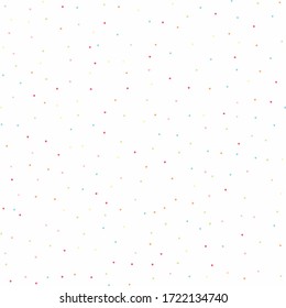 
Sparse Confetti Dotty Paper Texture Seamless Background. Tiny Colored Flecked Sprinkles Isolated On White. Modern Cute Falling Speckle Pattern. Japanese Kawaii Minimal Digital Party Scrapbook Paper