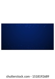 Sparse glowing snow Christmas background. Subtle flying snow flakes and stars on dark blue night background. Authentic winter silver snowflake overlay template. Magnificent vector illustration.