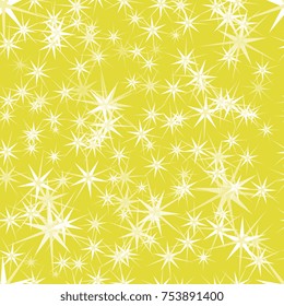 Sparse pointed stars on a yellow background