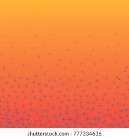 sparse spines on a red orange gradient