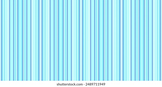 Sparse textile lines texture, best seamless pattern background. Place fabric vertical stripe vector in light and azure colors palette.