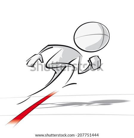 Sparse vector illustration of a of a generic cartoon character ...