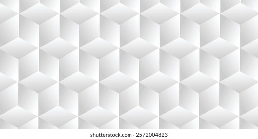 Sparsely arranged random height scaled cubes or boxes perspective view geometry background wallpaper banner, flat lay, 3D illustration