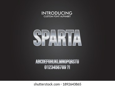 Sparta Alphabet Font Lettering Number