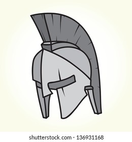 Sparta helmet isolated vector