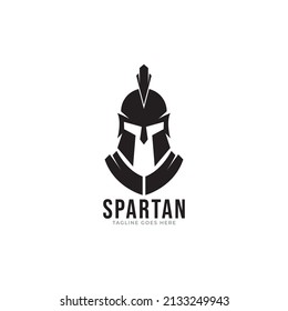 Sparta helmet logo vector template.