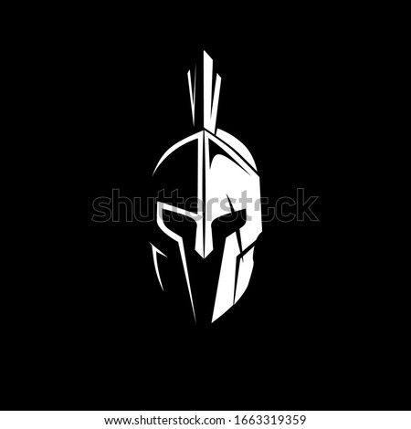 sparta helmet vector - sparta helmet Silhouette inthe dark