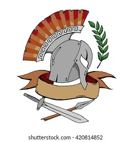 Sparta icon illustration isolated on white background