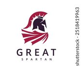 Sparta Logo, Spartan Helmet and Cloak for Greek Roman Warrior Knight Solider logo design inspiration