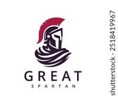 Sparta Logo, Spartan Helmet and Cloak for Greek Roman Warrior Knight Solider logo design inspiration