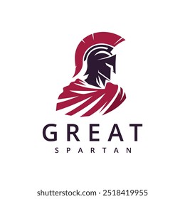 Logo Sparta, Capacete e Manto Espartano para o guerreiro romano grego Cavaleiro Solider logotipo inspiração