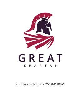 Sparta Logo, Spartan Helm und Mantel für Griechisch Roman Warrior Knight Solider Logo Design Inspiration