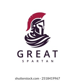 Logo Sparta, Capacete e Manto Espartano para o guerreiro romano grego Cavaleiro Solider logotipo inspiração